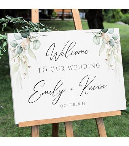 Amazon.com: Welcome To Our Wedding Vertical Wedding Welcome Signs